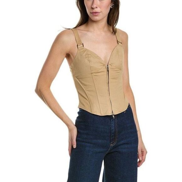Line & Dot Vivienne Top Khaki Size XS NWT$105 - Picture 1 of 5
